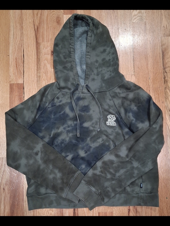 Vans Tops - Vans Olive Green and Black Tie-Dye Hoodie